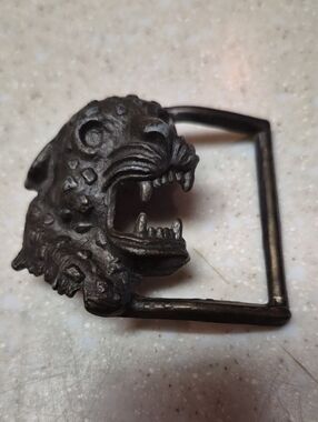 Vintage Roaring Black Panther Belt Buckle – Fierce Big Cat Jaguar Cheetah